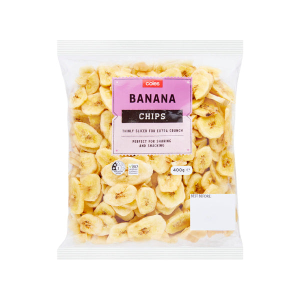 Coles Dried Banana Chips | 400g