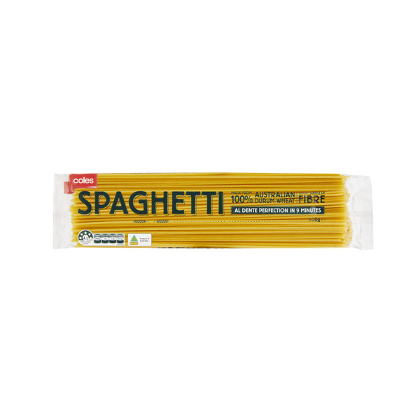 Coles Durum Wheat Pasta Spaghetti | 500g