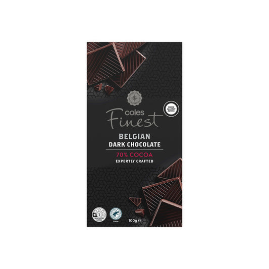 Coles Finest Belgian Block Dark Chocolate 70% | 100g