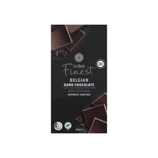 Coles Finest Belgian Block Dark Chocolate 85% | 100g