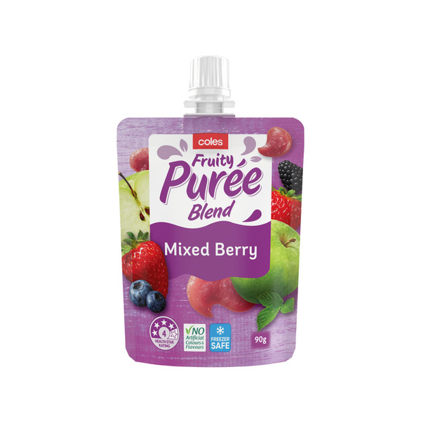 Coles Fruit Puree Mixed Berry | 90g – Shop & Dispatch