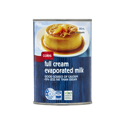 Coles Full Cream Evaporated Milk | 385mL