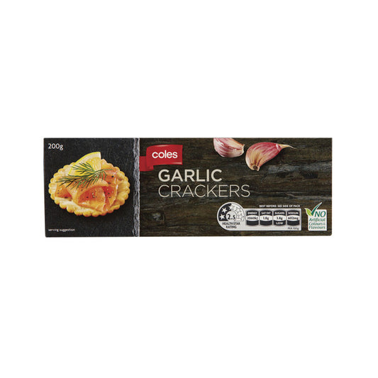 Coles Garlic Crackers | 200g