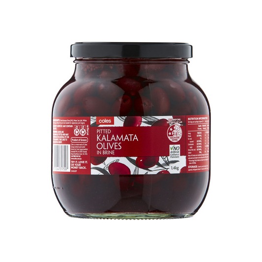 Coles Kalamata Olives Pitted | 1.4kg