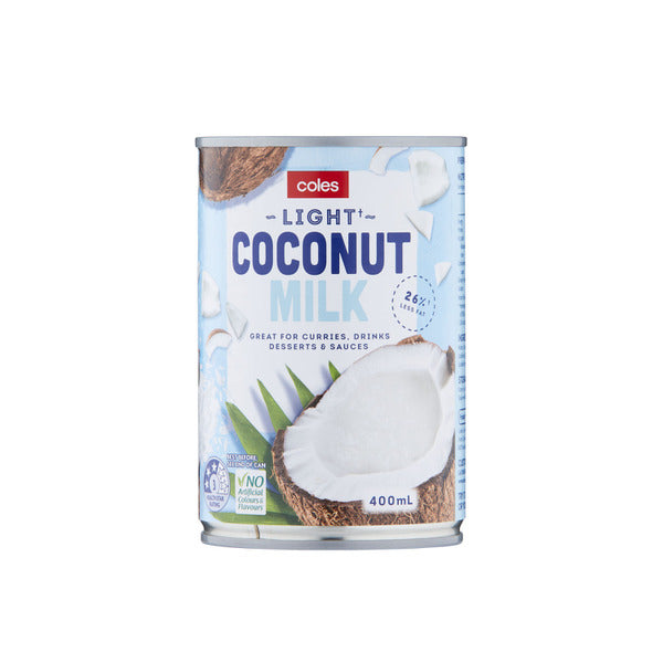 Coles Light Coconut Milk | 400mL x 2 Pack