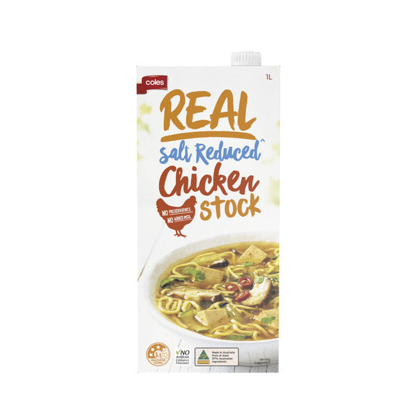 Coles Liquid Salt Reduced Real Chicken Stock | 1L
