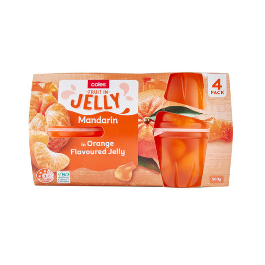 Coles Mandarin In Orange Flavoured Jelly 4 Pack | 500g