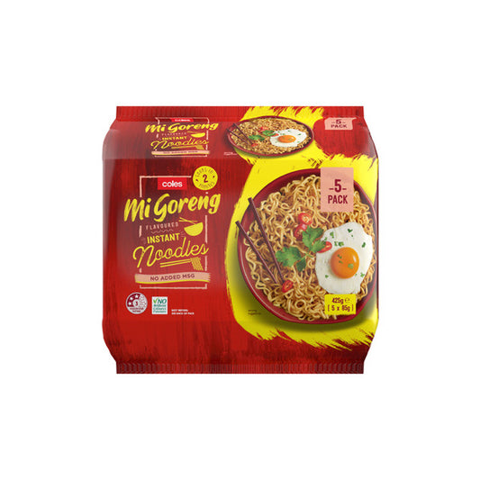Coles Mi Goreng Instant Noodles 5x85g | 425g