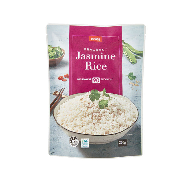 Coles Microwave Jasmine Rice | 250g – Shop & Dispatch