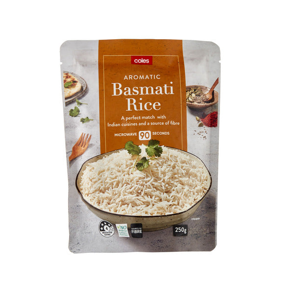 Coles Microwave Rice Basmati | 250g – Shop & Dispatch