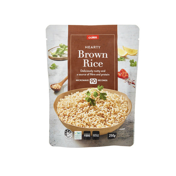 Coles Microwave Rice Brown | 250g – Shop & Dispatch