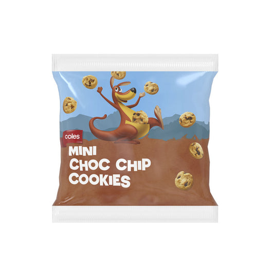 Coles Multipack Mini Biscuits Choc Chip Cookies 8 Pack | 180g