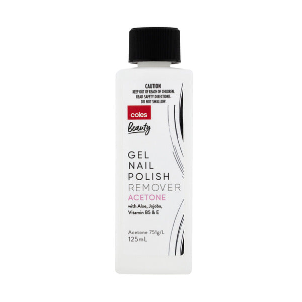 Coles Nail Polish Remover Gel Nails 125mL Shop & Dispatch
