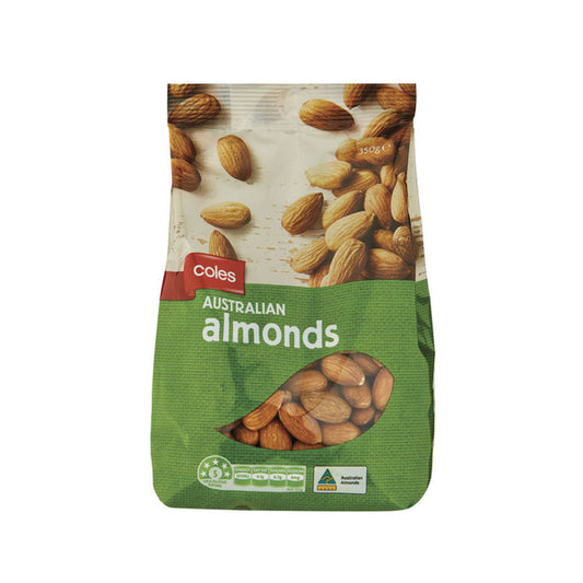 Coles Natural Almonds Prepacked | 350g
