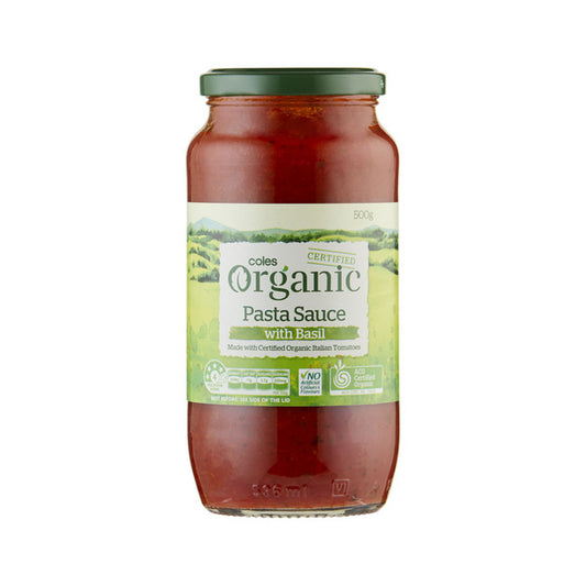 Coles Organic Basil Pasta Sauce | 500g
