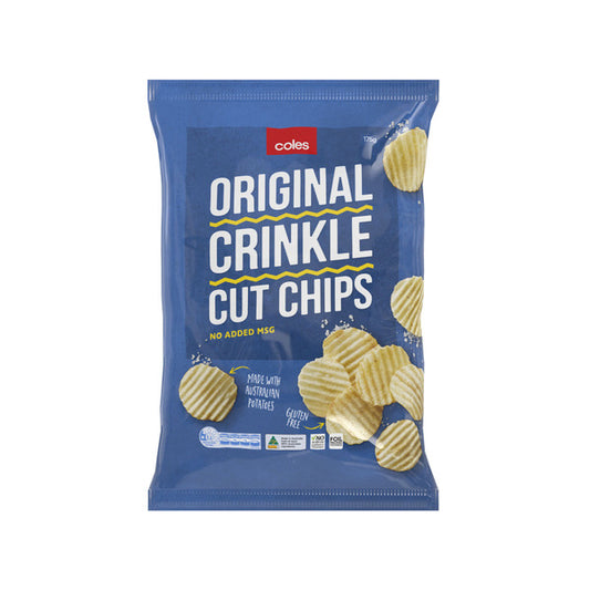Coles Original Crinkle Cut Potato Chips | 175g