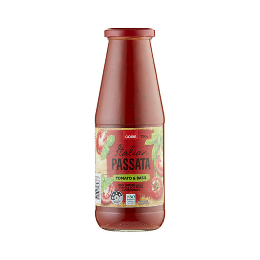Coles Passata Tomato & Basil | 700g