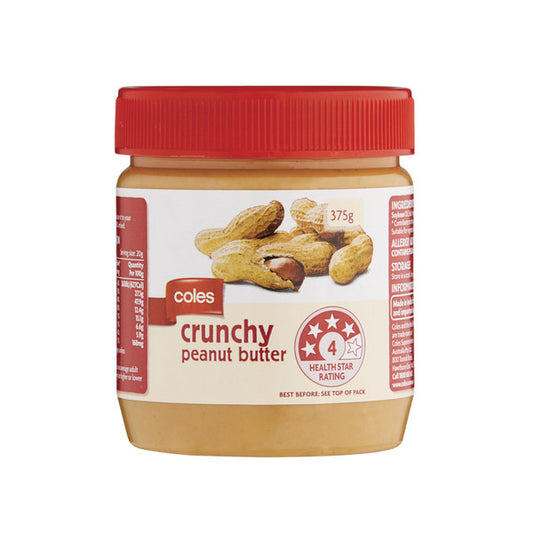 Coles Peanut Butter Crunchy Spread | 375g