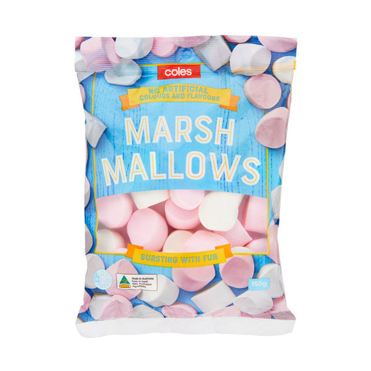 Coles Pink And White Marshmallows | 150g