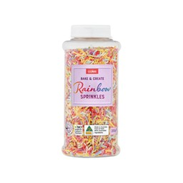 Coles Rainbow Sprinkles | 200g