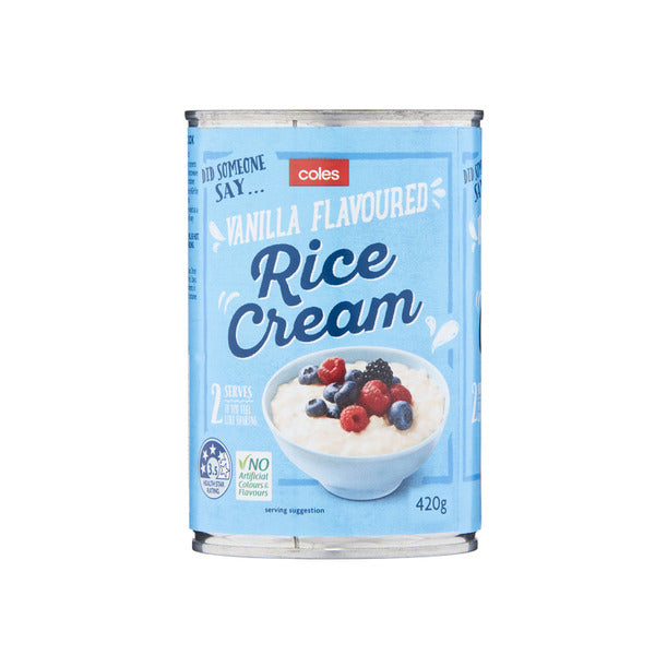 Sweet Rice Coles Coles Rice Cream Vanilla | 420g – Shop & Dispatch