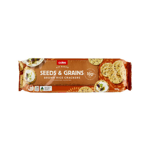 Coles Seed & Grains Rice Crackers | 100g