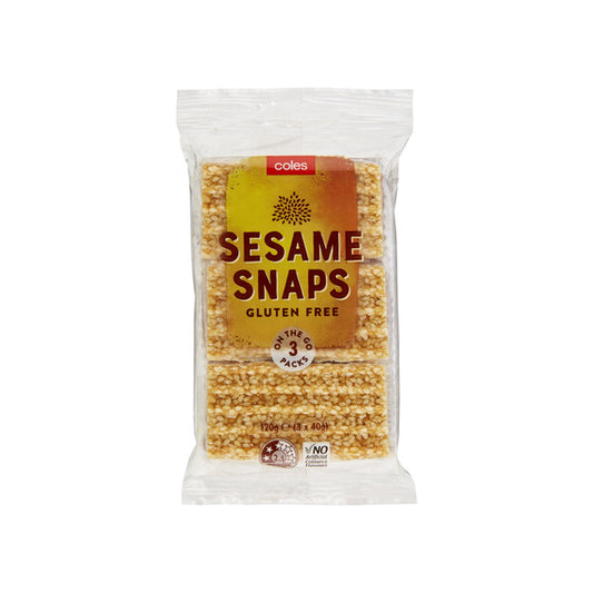 Coles Sesame Snaps 3 Pack | 120g