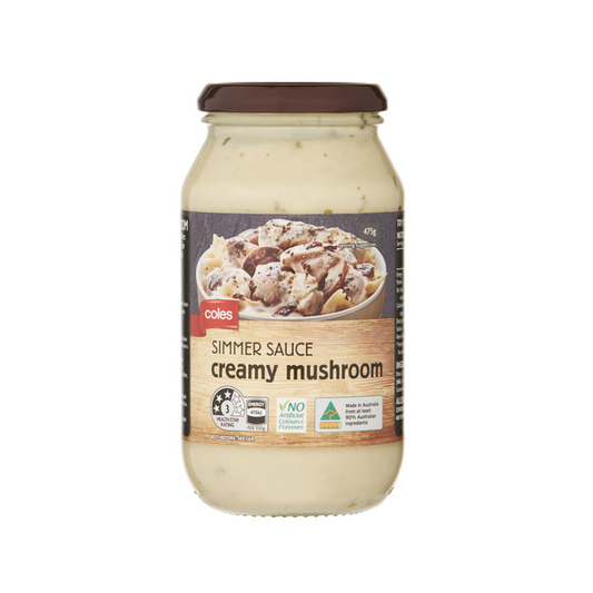 Coles Simmer Sauce Creamy Mushroom | 475g