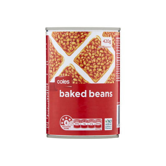 Coles Smart Buy Baked Beans In Tomato Sauce | 420g