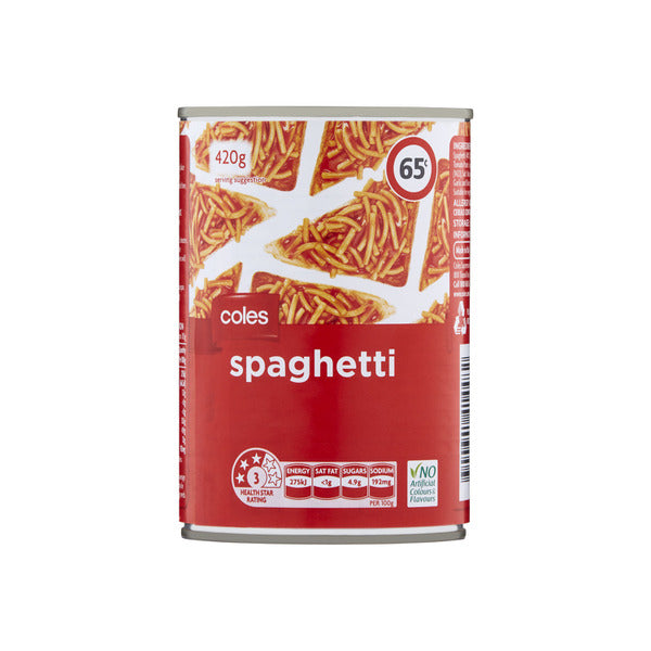 Coles Spaghetti In Tomato Sauce | 420g