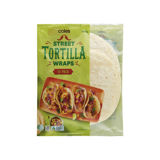 Coles Street Tortilla Wraps 10 Pack | 280g