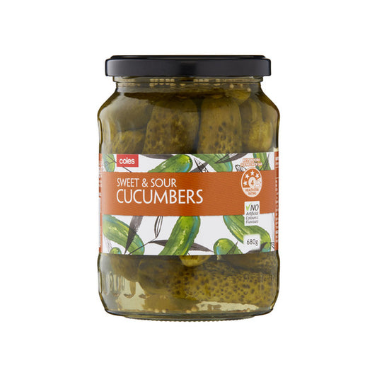 Coles Sweet & Sour Cucumbers | 680g