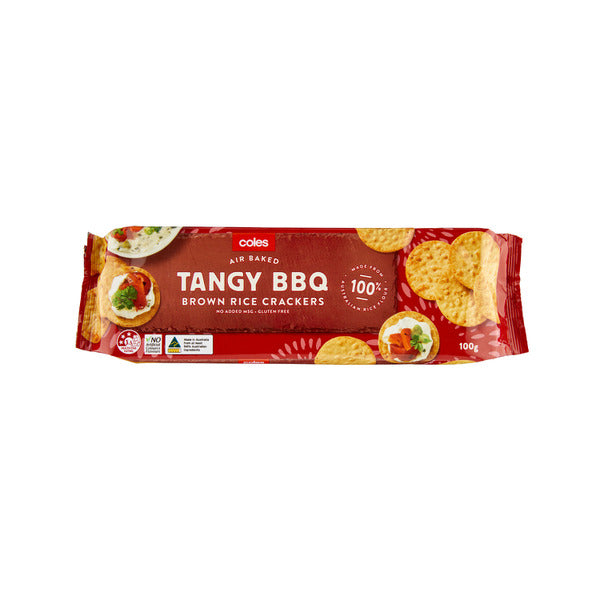 Red Rice Coles Coles Tangy BBQ Brown Rice Crackers | 100g – Shop & Dispatch