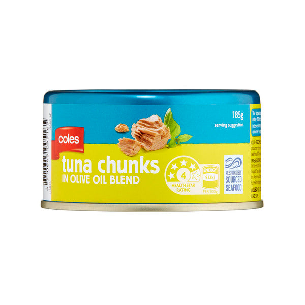 Coles Tuna Chunks in Olive Oil Blend | 185g