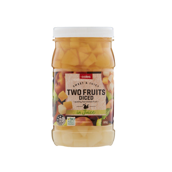 Coles Two Fruits In Pear Juice | 685g