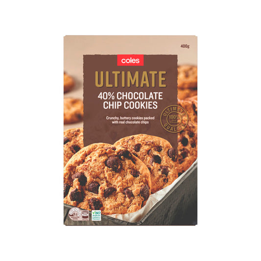 Coles Ultimate Cookies 40% Chocolate Chip | 400g