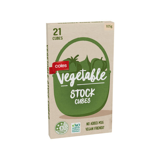Coles Vegetable Stock Cubes 21 pack | 105g