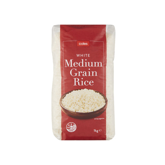 Coles White Medium Grain Rice | 1kg