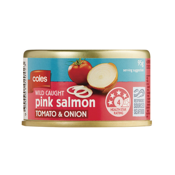 Coles Wild Caught Pink Salmon Tomato & Onion | 95g