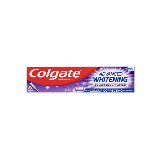 Colgate Advanced Whitening Purple Toothpaste 120g Colour Correcting Technology Stain Protection