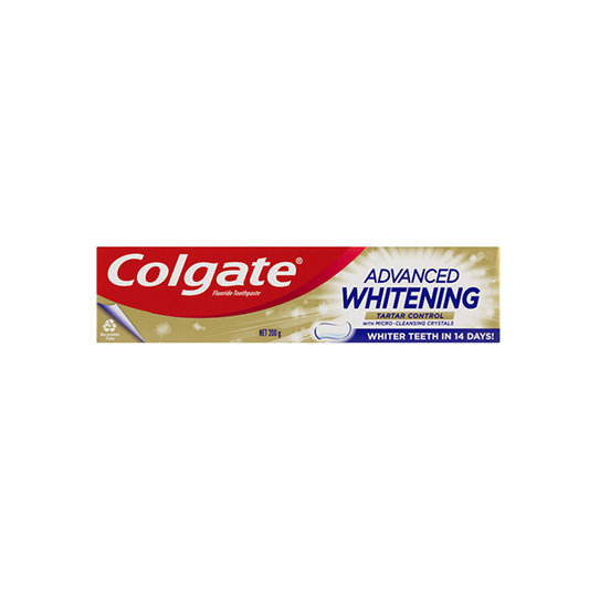 Colgate Advanced Whitening Tartar Control Toothpaste with Micro-Cleansing Crystals 200g
