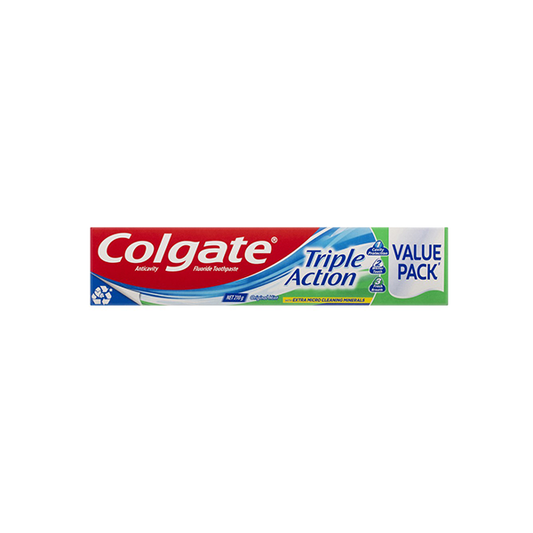 Colgate Fluoride Toothpaste Triple Action with Extra Micro Cleaning Minerals Original Mint Value Pack 210g