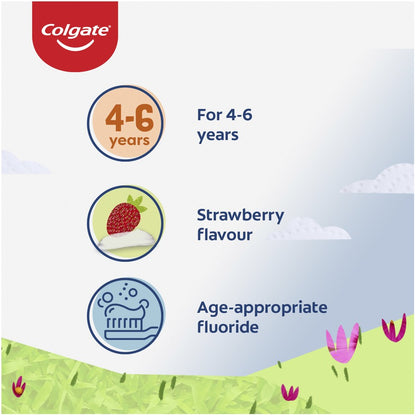 Colgate Kids Anticavity Toothpaste for Children 4-6 Years 80g - Strawberry Flavour