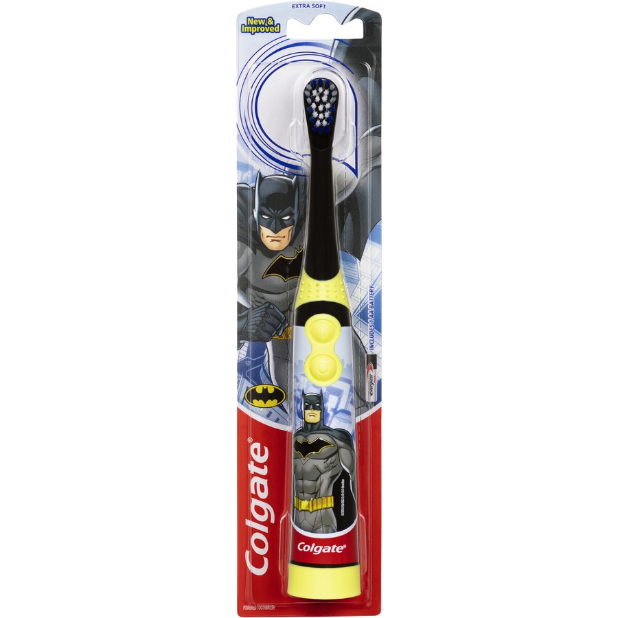 Colgate Kids Barbie or Batman Battery Powered Sonic Toothbrush for Children 3+ Years Extra Soft Bristles