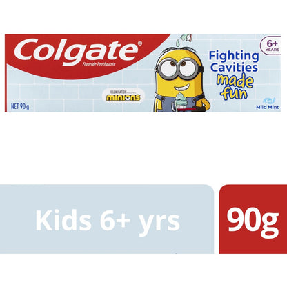 Colgate Kids Minions Toothpaste for Children 6+ Years 90g - Mild Mint Gel