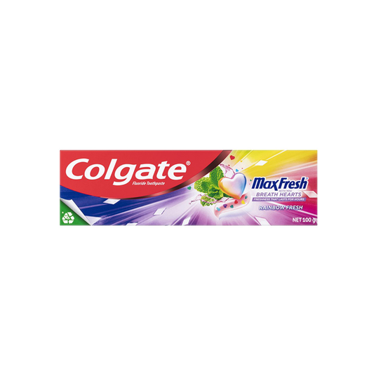 Colgate Max Fresh Toothpaste Rainbow Fresh With Mini Breath Hearts 100g