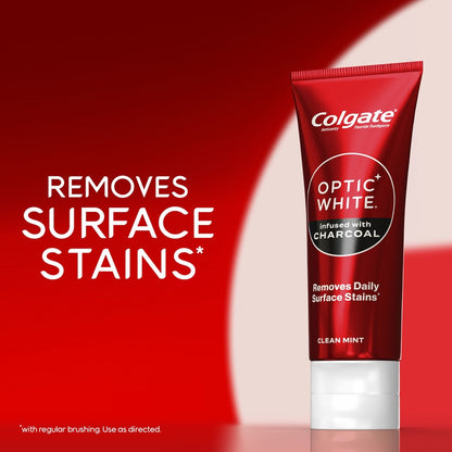 Colgate Optic White Charcoal Toothpaste, 100gm, Enamel Safe