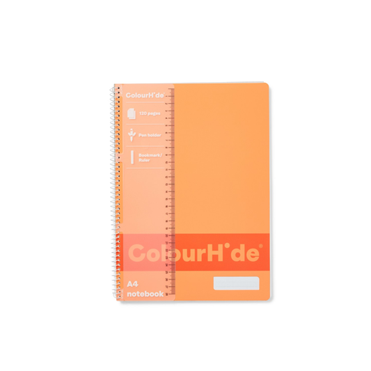 ColourHide A4 120 Page Notebook - Peach