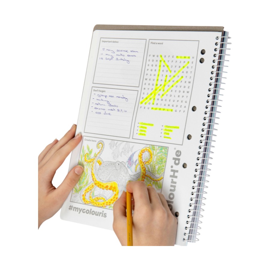 ColourHide A4 120 Page Notebook - Peach