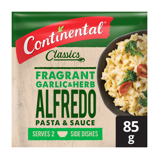 Continental Alfredo Garlic & Herb Pasta & Sauce Serves 3 | 85g